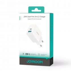 Charger Mobile Joyroom Dual-Port A+C 20W JR-TCF21EU White